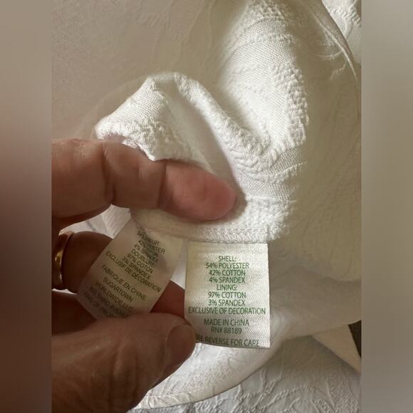 LILLY PULITZER PINEAPPLE PUCKER JACQUARD KIPTON ROMPER WHITE size 16 New - Picture 10 of 11